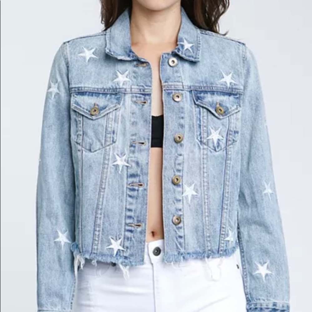 Pistola Brando Star Cut- Off Denim Jacket in Zodiac